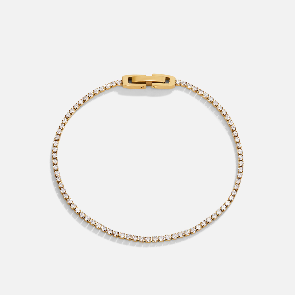 Niyah – Bracciale dorato con cristalli.