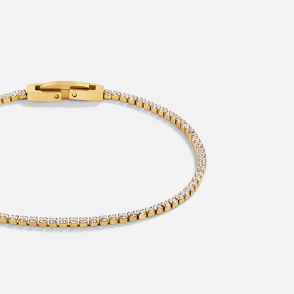 Niyah – Bracciale dorato con cristalli.