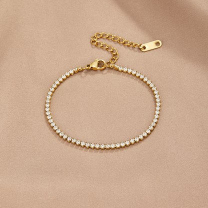 Cordelia - Bracciale tennis dorato