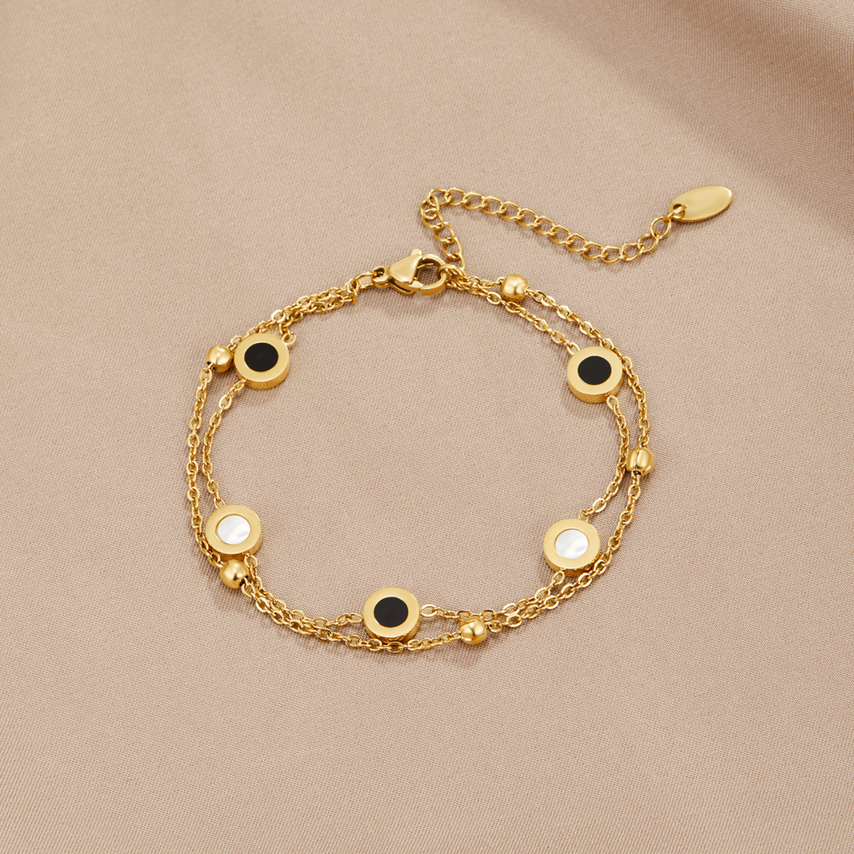 Onyx – Bracciale con onice e pietre bianche