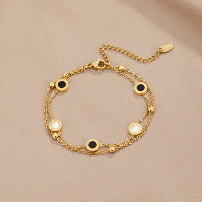 Onyx – Bracciale con onice e pietre bianche