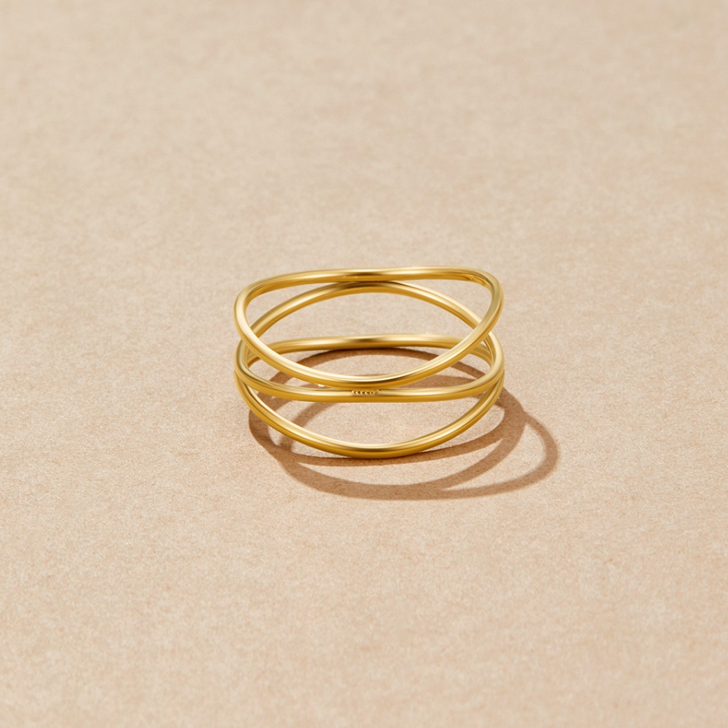 Infinity Loop – Anello Dorato