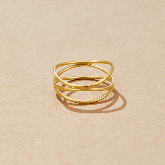 Infinity Loop – Anello Dorato