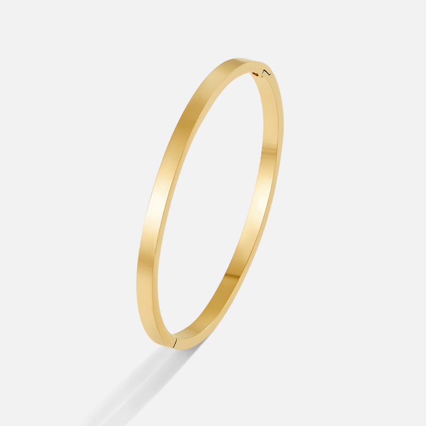 Lily – Bracciale rigido dorato