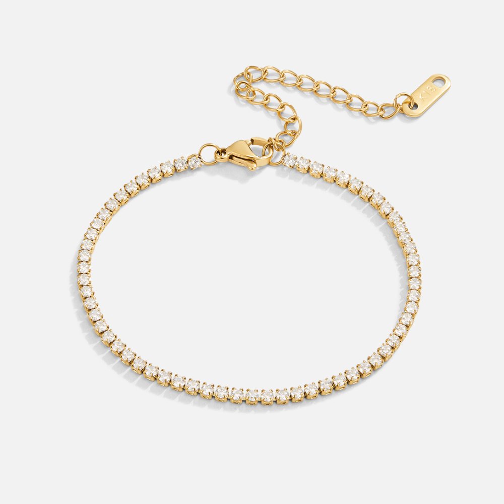Cordelia - Bracciale tennis dorato