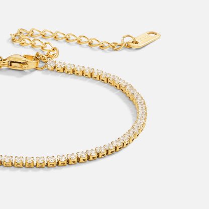 Cordelia - Bracciale tennis dorato