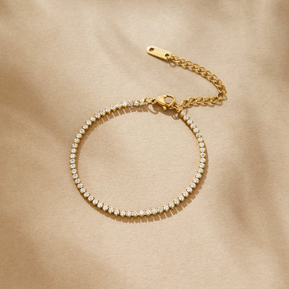 Cordelia - Bracciale tennis dorato