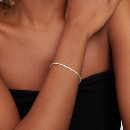Cordelia - Bracciale tennis dorato