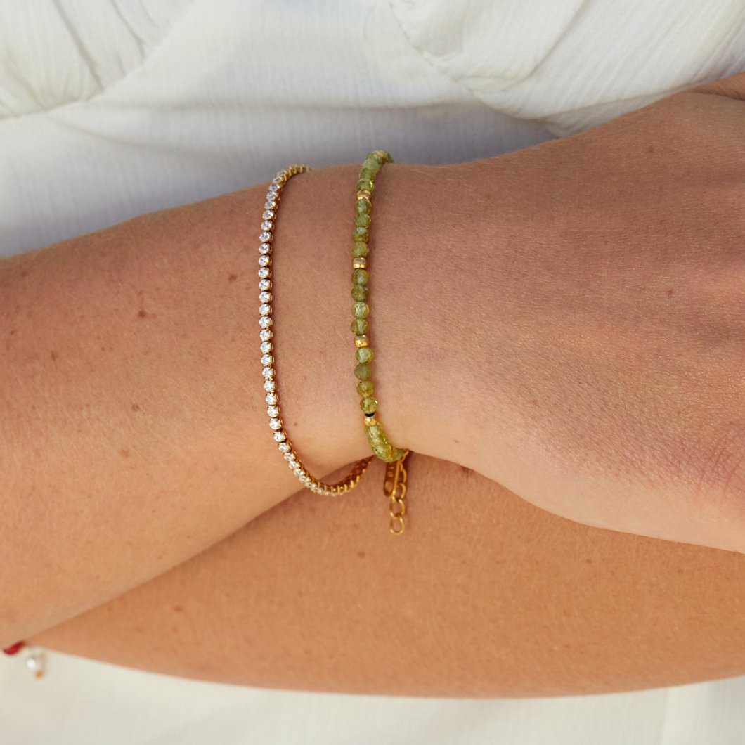 Cordelia - Bracciale tennis dorato