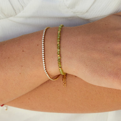 Cordelia - Bracciale tennis dorato