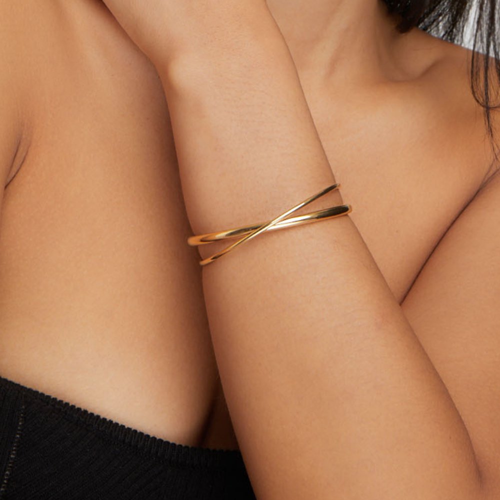Nancy - Bracciale dorato intrecciato