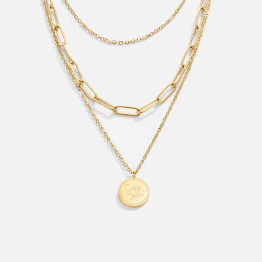 Janie – Collana a strati con ciondolo a moneta