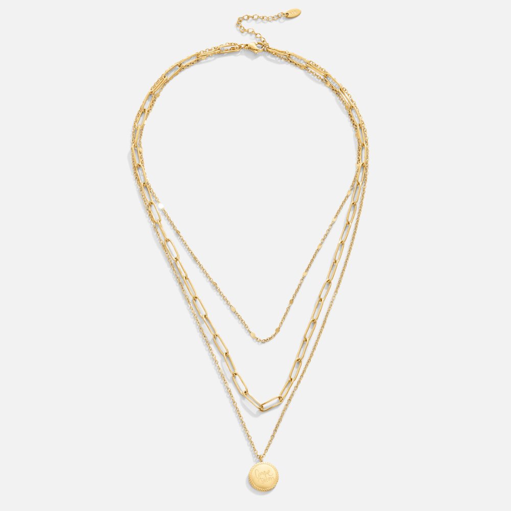 Janie – Collana a strati con ciondolo a moneta