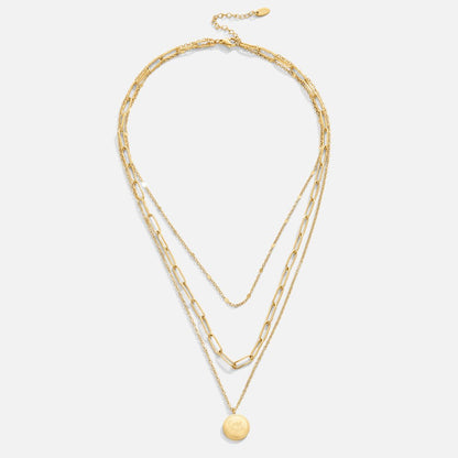 Janie – Collana a strati con ciondolo a moneta