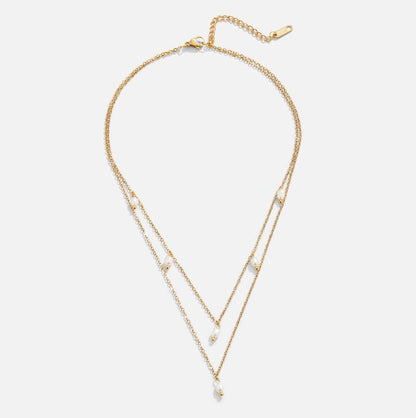 Kay – Collana a strati con perle a goccia