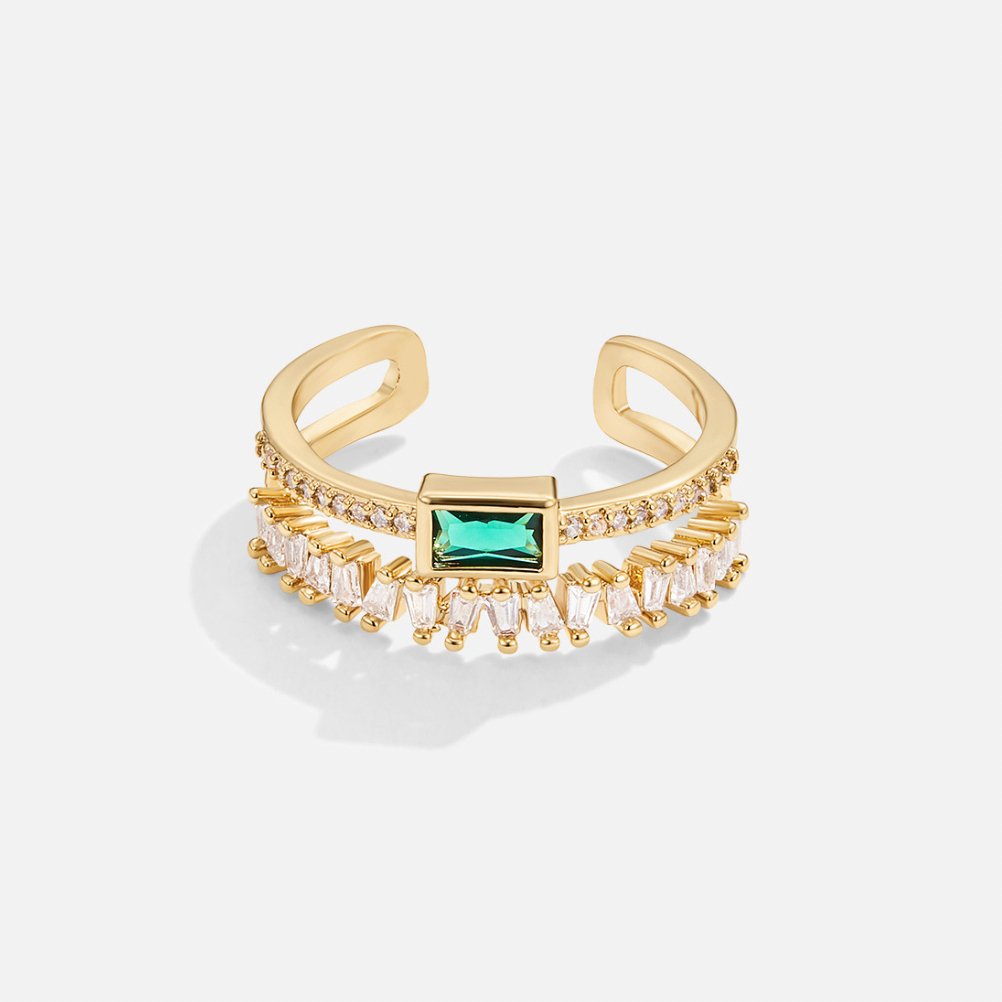 Bliss – Anello a strati con cristallo