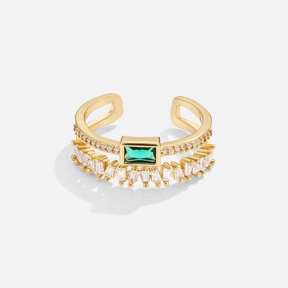 Bliss – Anello a strati con cristallo