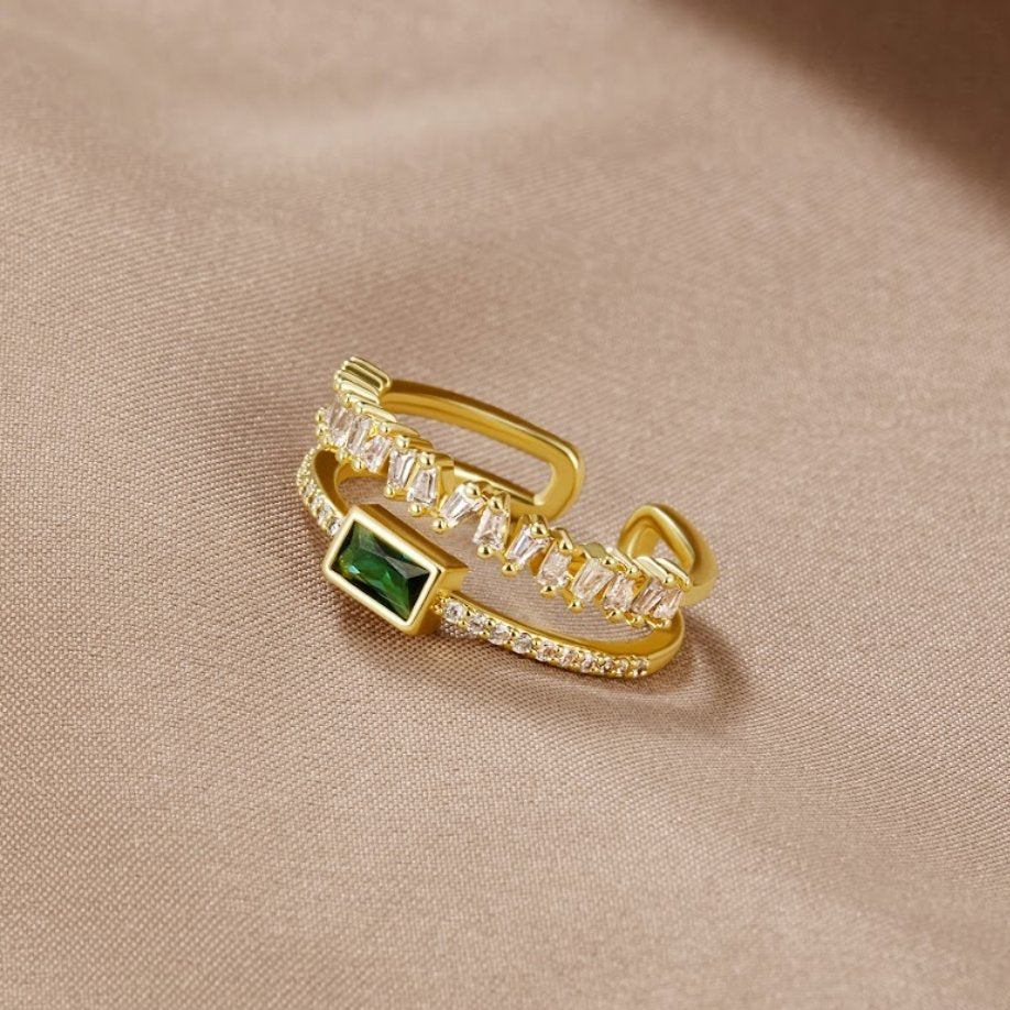 Bliss – Anello a strati con cristallo