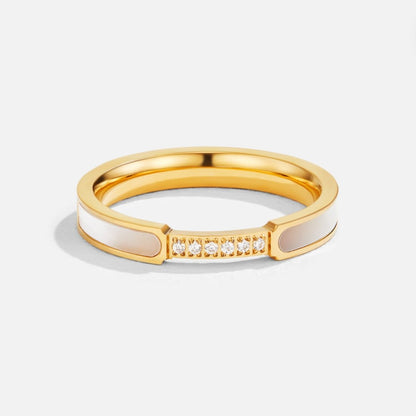 Unity – Elegante anello con perle e cristallo