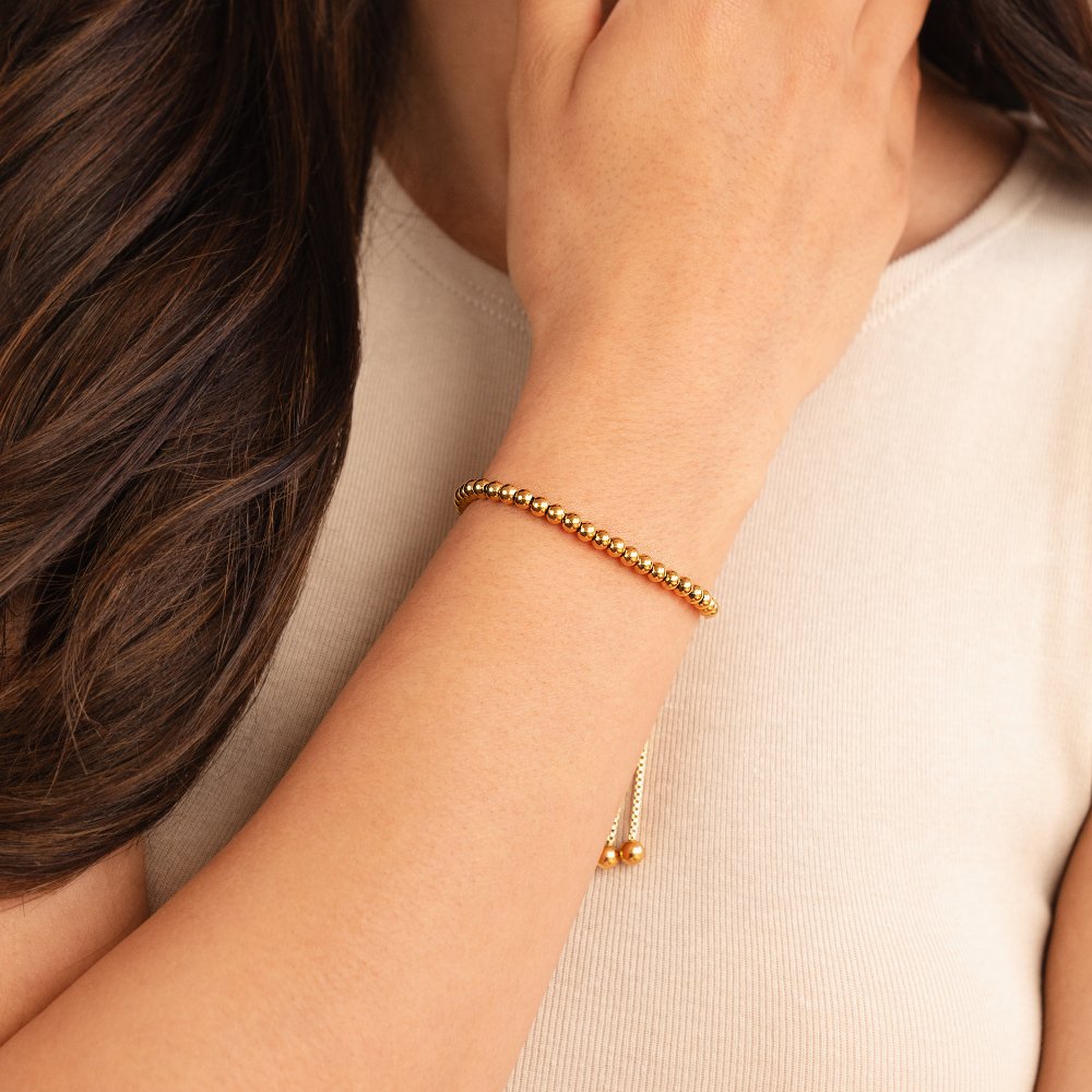 Nila – Bracciale dorato con perle