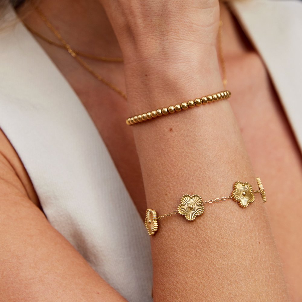 Nila – Bracciale dorato con perle