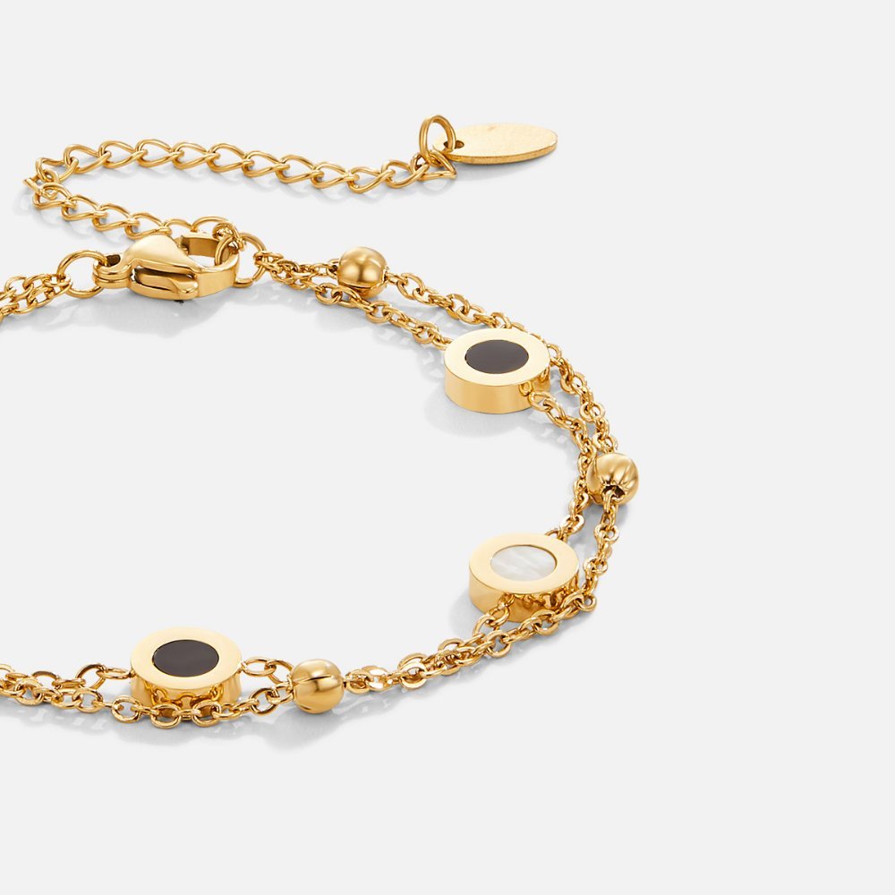 Onyx – Bracciale con onice e pietre bianche