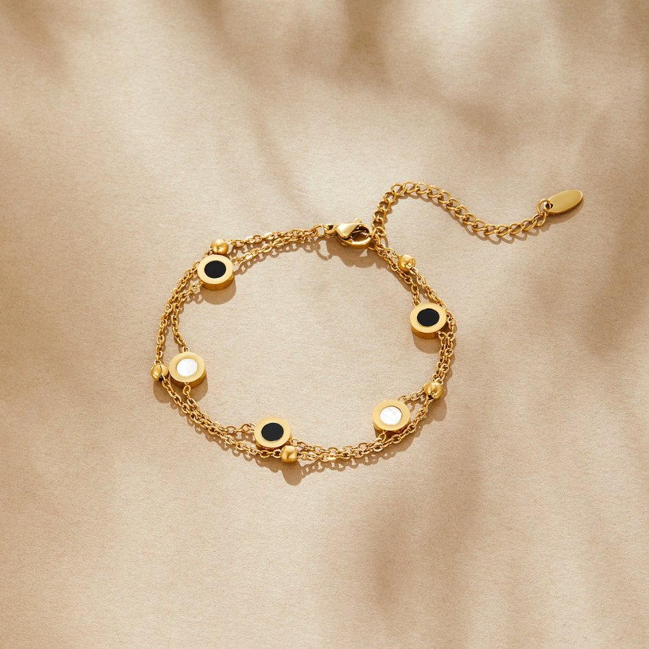 Onyx – Bracciale con onice e pietre bianche
