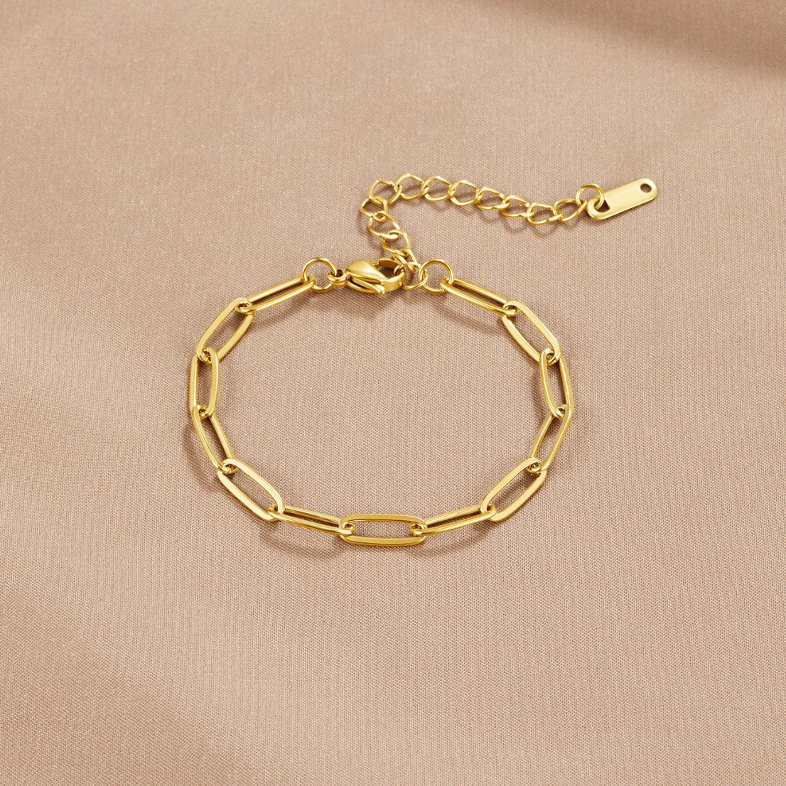 Clip – Bracciale dorato a maglie