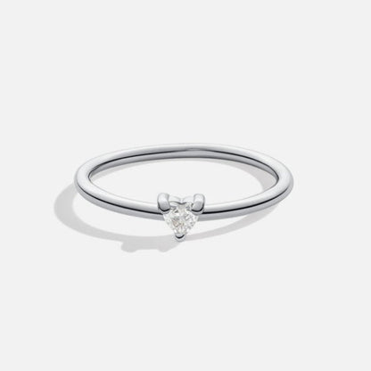 'Piccolo Amore' Anello a cuore con cristallo