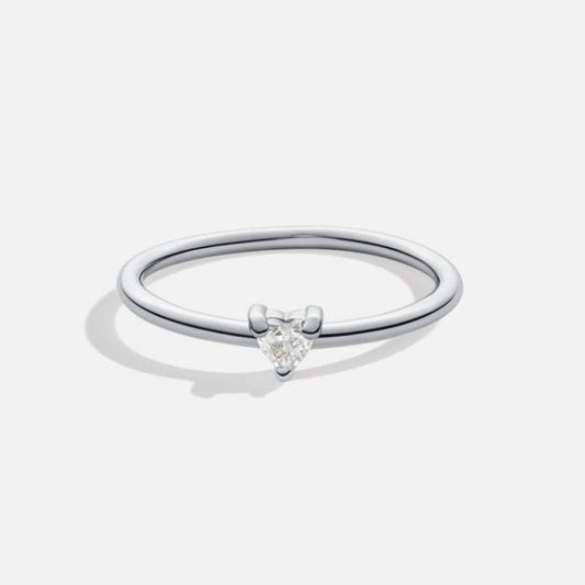 'Piccolo Amore' Anello a cuore con cristallo
