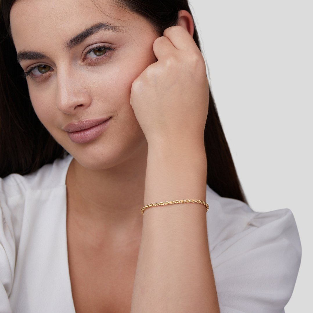 Sandra-Bracciale chic intrecciato dorato