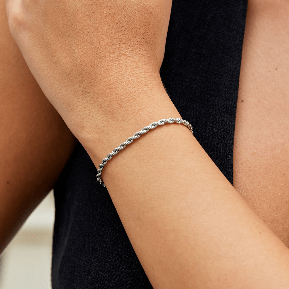 Bracciale a catena intrecciata