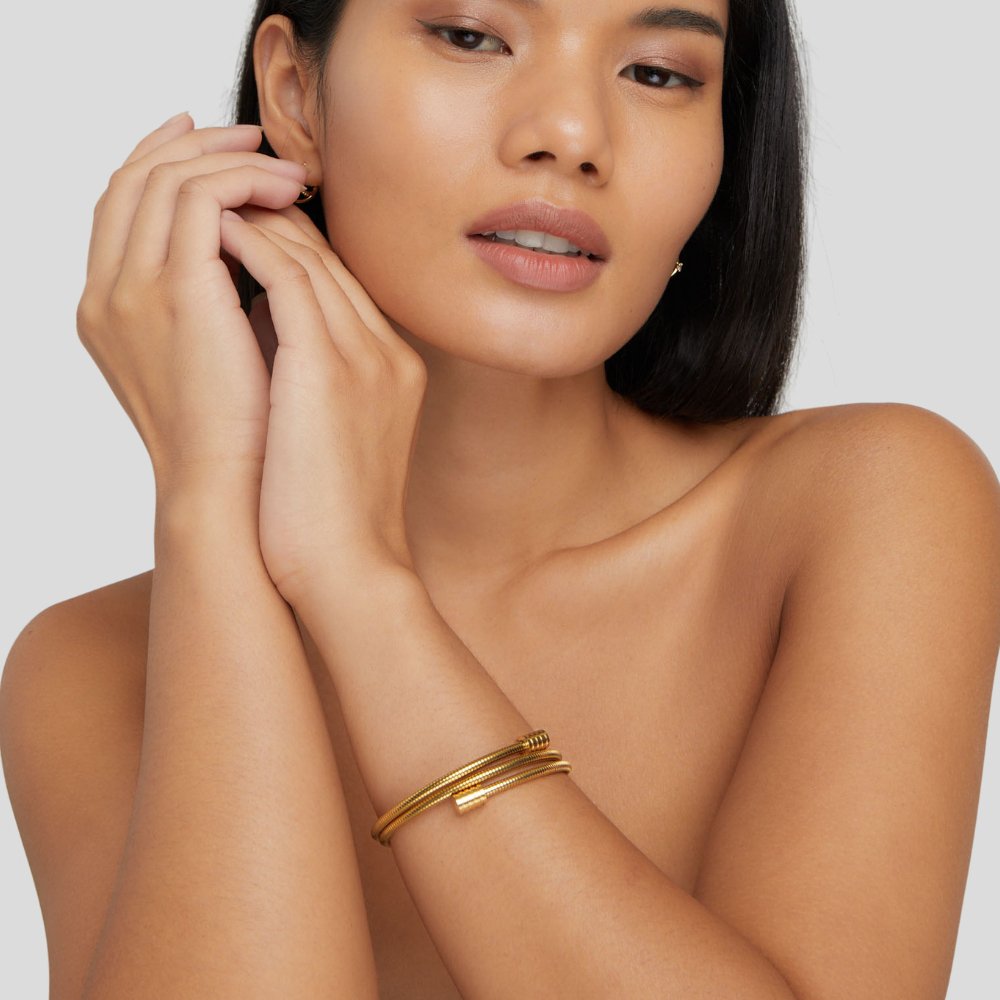 Loli-Bracciale dorato intrecciato