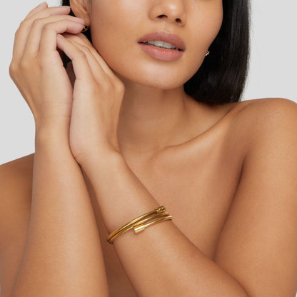 Loli-Bracciale dorato intrecciato
